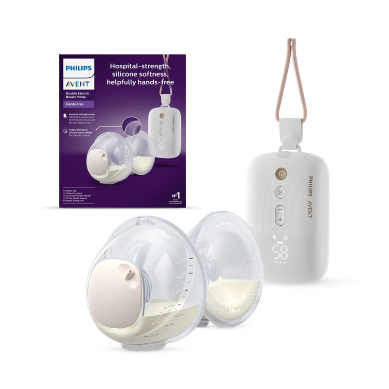Philips Avent hands-free double electric breast pump, imported from the UK
