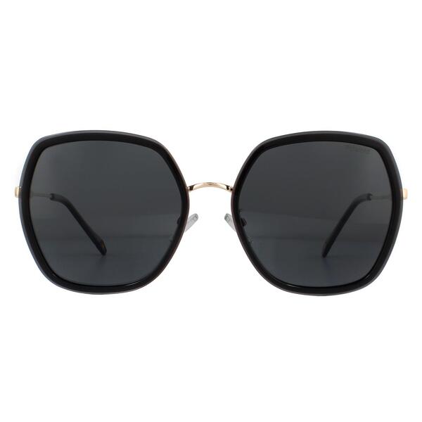 Polaroid grey polarised sunglasses oversized hexagonal, imported from the UK