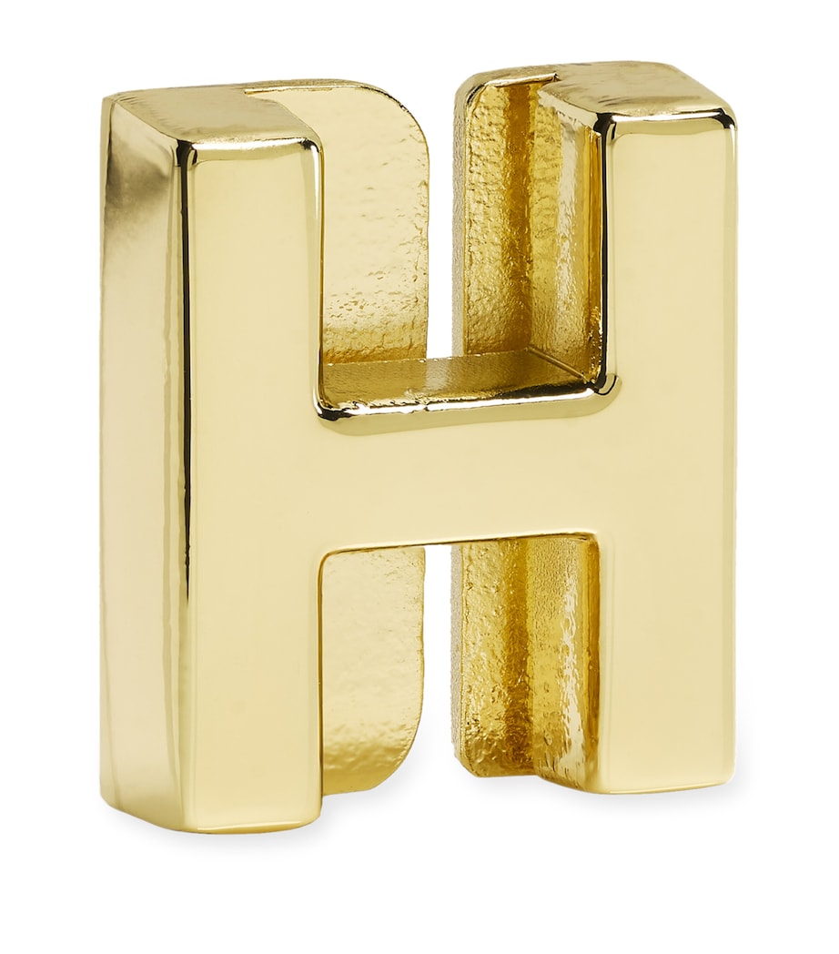 Moleskine gold-plated H notebook charm, imported from the UK