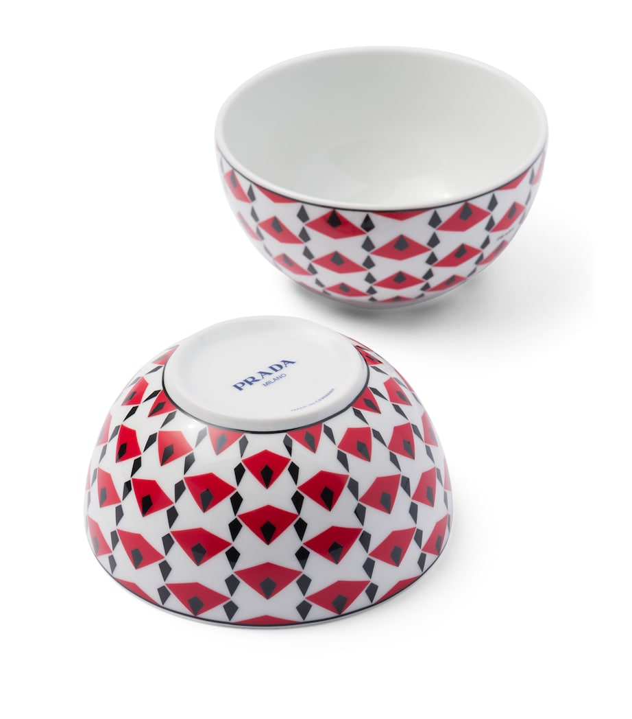 Prada Vienna cereal bowls set of 2 12cm, imported from the UK