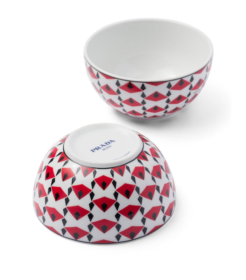 Prada Vienna cereal bowls set of 2 12cm, imported from the UK