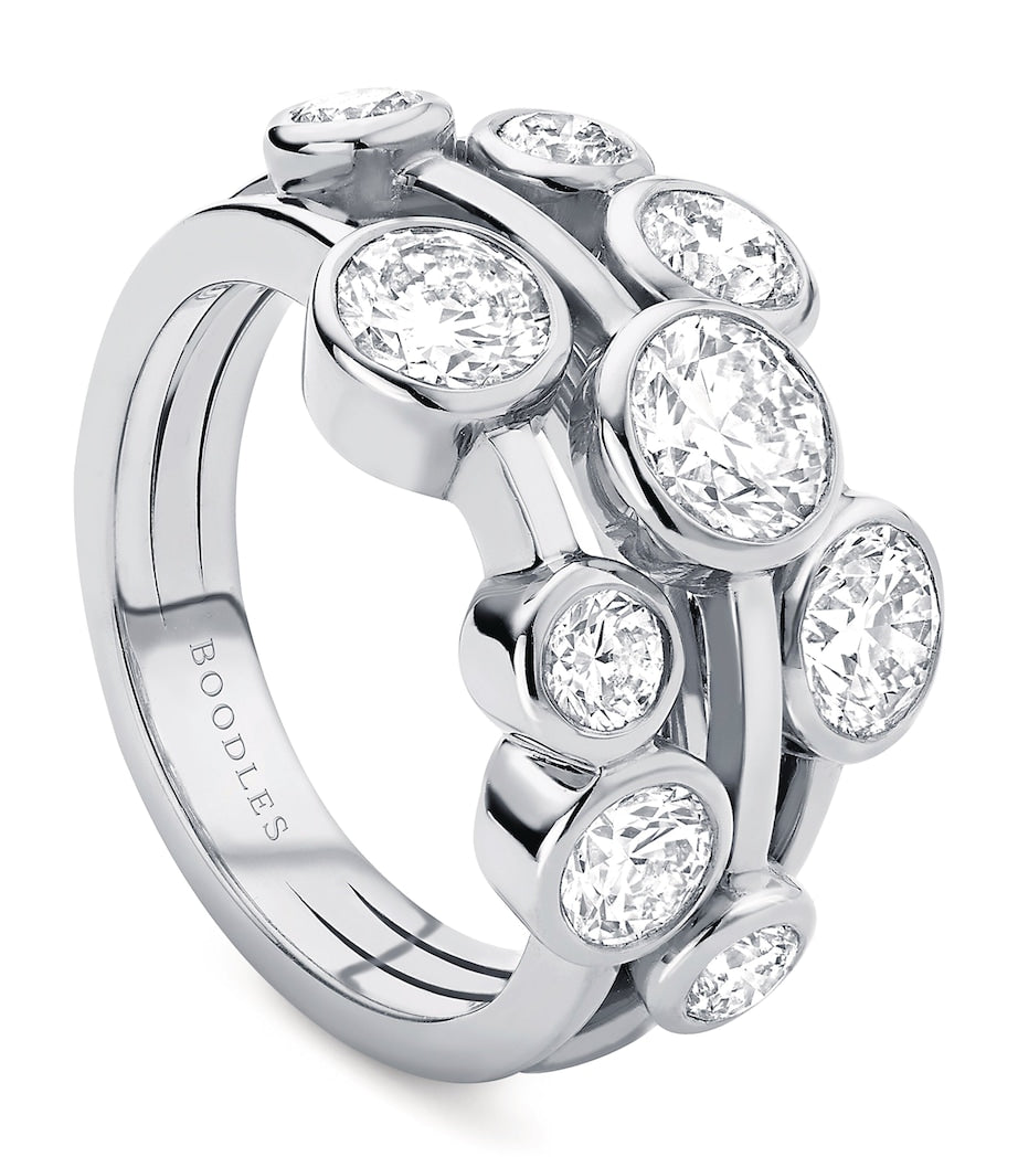 Boodles Medium Raindance platinum diamond ring - British product