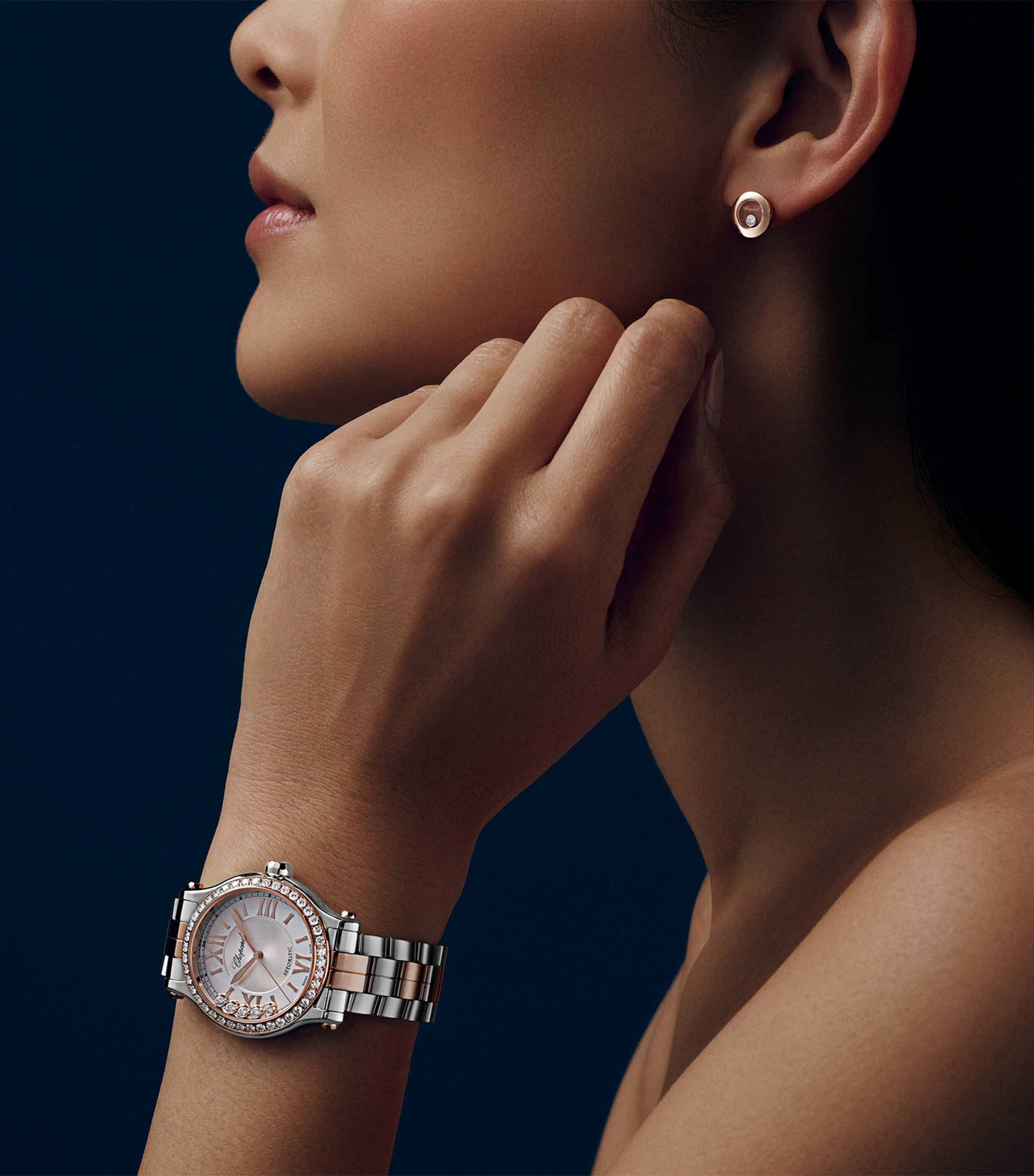 Chopard Happy Sport Automatic Watch rose gold stainless steel 33mm (British brand)