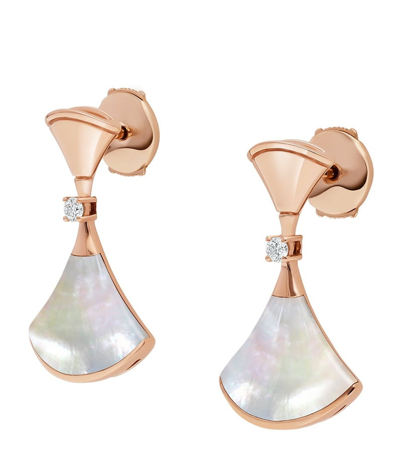 Bvlgari Divas' Dream rose gold diamond earrings - British product
