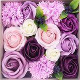 Merci Boutique Purple Passion soap bouquet in square box (British brand)