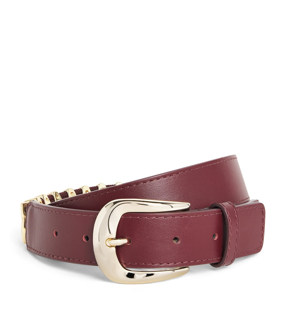 Sandro Paris leather studded belt, imported from the UK