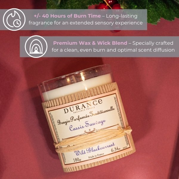 Durance candle Wild Blackcurrant 180g - British product