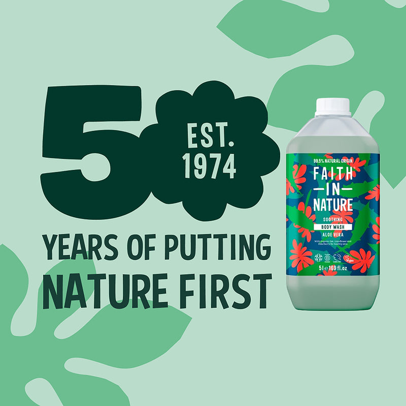 Faith In Nature body wash aloe vera 5L - British product