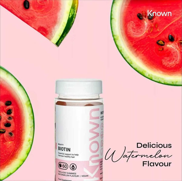 Known Nutrition biotin gummies watermelon, imported from the UK