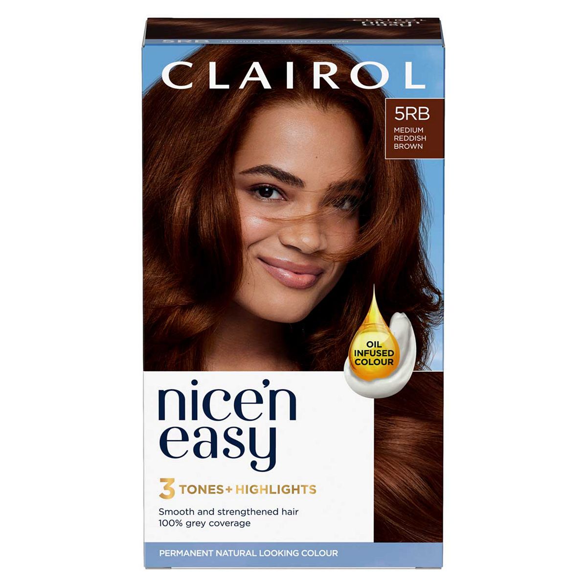 Clairol Nice'n Easy Crème Oil Infused Permanent Hair Dye 5RB Medium Reddish Brown 177ml GOODS Boots   