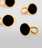 TOM FORD yellow gold and onyx cufflinks - British product
