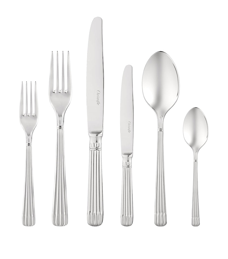 Christofle Osiris cutlery set 24-piece stainless steel, imported from the UK