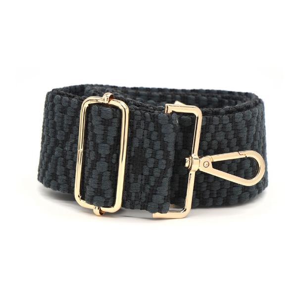 POM charcoal chevron weave adjustable wide bag strap - British product