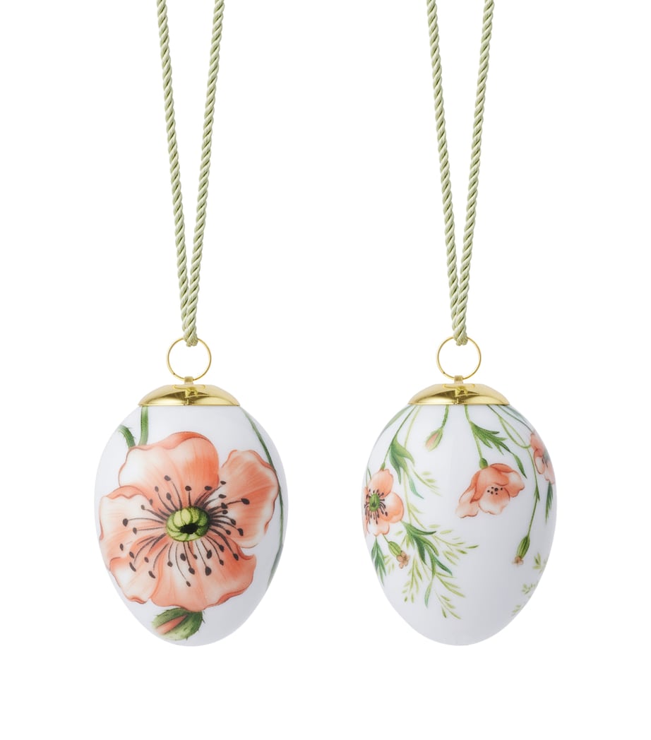 Royal Copenhagen porcelain poppy egg set 6cm, imported from the UK