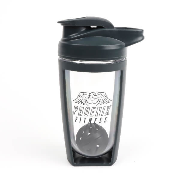 Phoenix Fitness Protein Shaker Slate 700ml, imported from the UK
