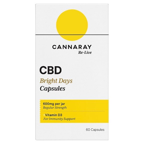 Cannaray CBD Immunity Support Capsules 600Mg x 60 GOODS Superdrug   