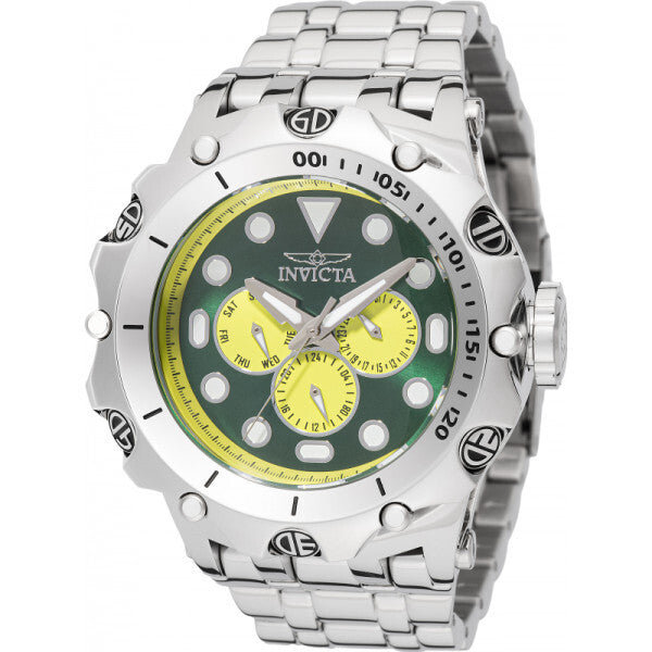 Invicta Green Mens Reserve Watch stainless steel, imported from the UK