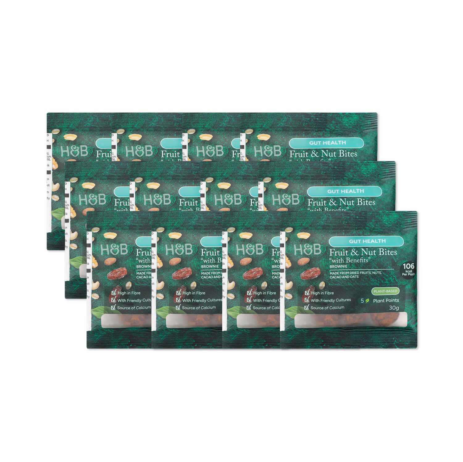 Holland & Barrett Brownie Bites 12x 30g, imported from the UK