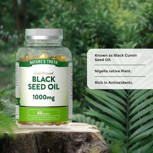 Nature's Truth Black Seed Oil softgels 1000mg - British product