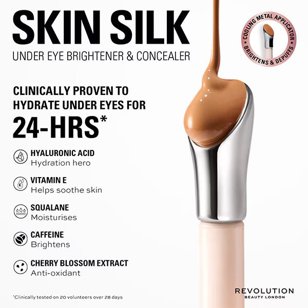 Revolution Skin Silk Brightener & Concealer Deep Red, imported from the UK