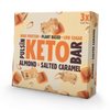 Pulsin almond and salted caramel keto bar 3-pack 90g, imported from the UK