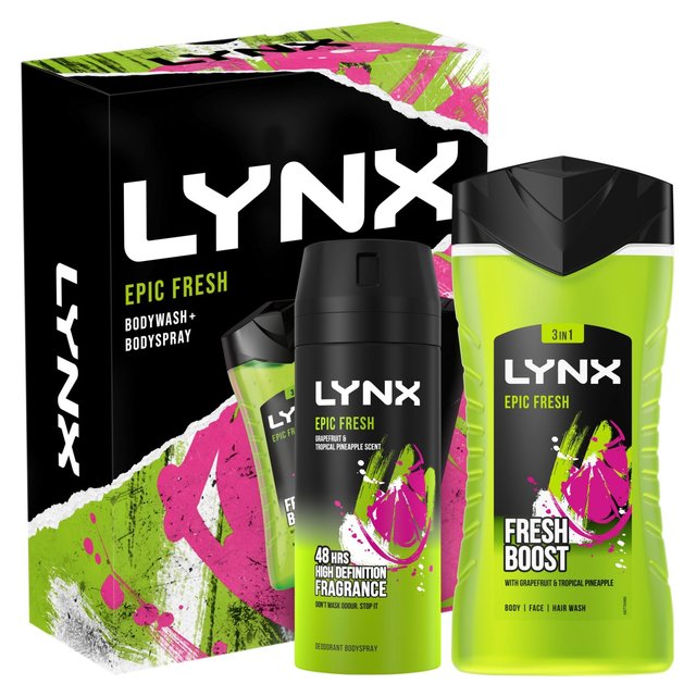 Lynx Epic Fresh Duo Gift Set Men's Toiletries M&S   