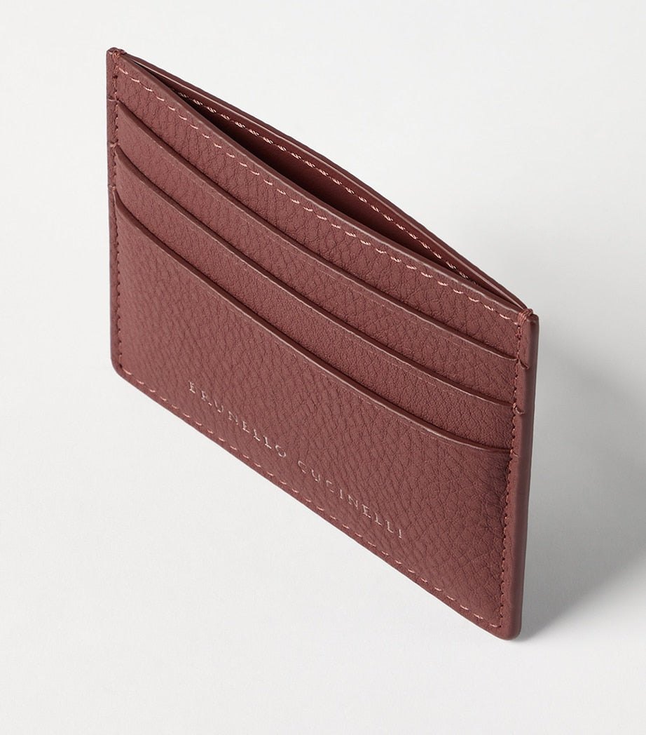 Brunello Cucinelli leather card holder 8.5x10cm, imported from the UK