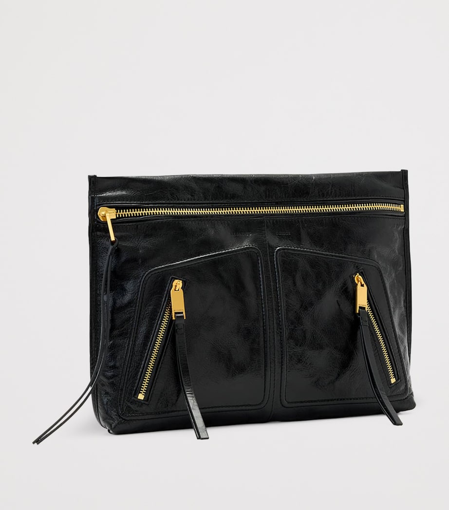AllSaints buffalo leather clutch pouch - UK version