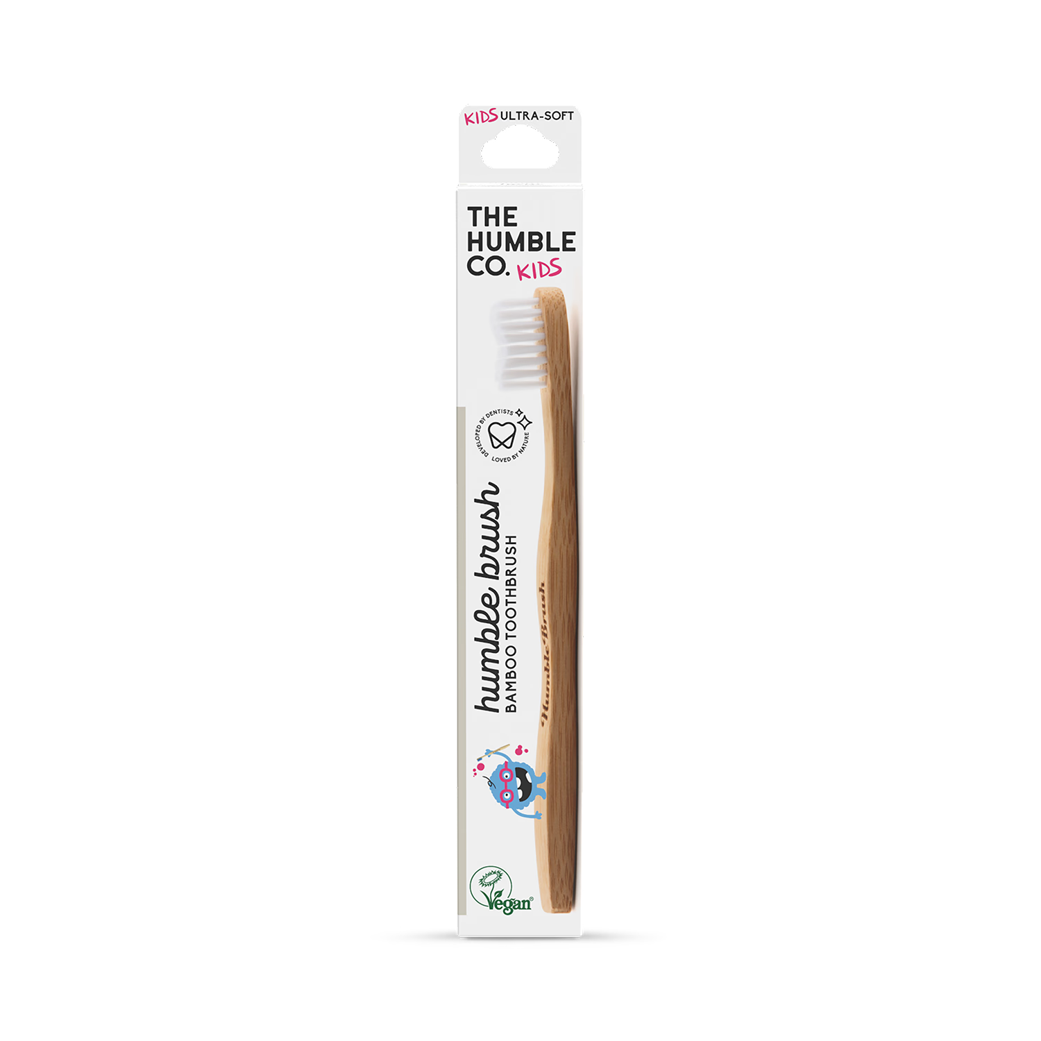 Humble Bamboo Kids Ultra Soft Bristle Toothbrush Blue Purple White or Yellow