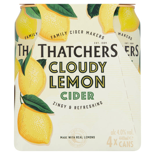 Thatchers Cloudy Lemon Cider 4x440ml GOODS Sainsburys   