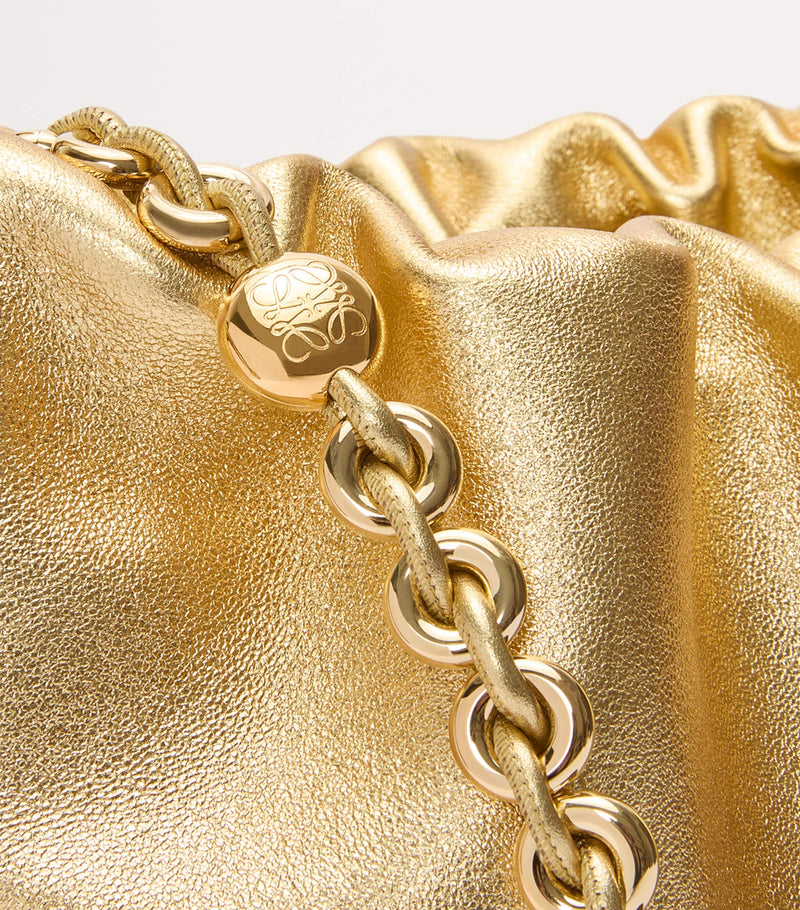 LOEWE medium metallic leather Flamenco purse, imported from the UK