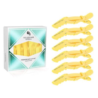 Superdrug Vellen Alligator Hair Clips Yellow - 6 Pack- Buy online at McGrocer