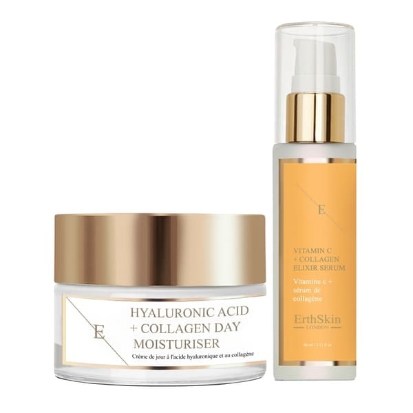 Erth Skin London Vitamin C Collagen Serum and Day Cream set (British brand)
