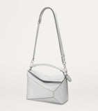 LOEWE small metallic leather Puzzle top-handle bag, UK version