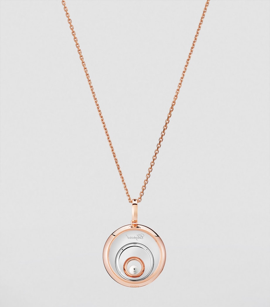 Chopard Happy Spirit necklace rose and white gold, UK version