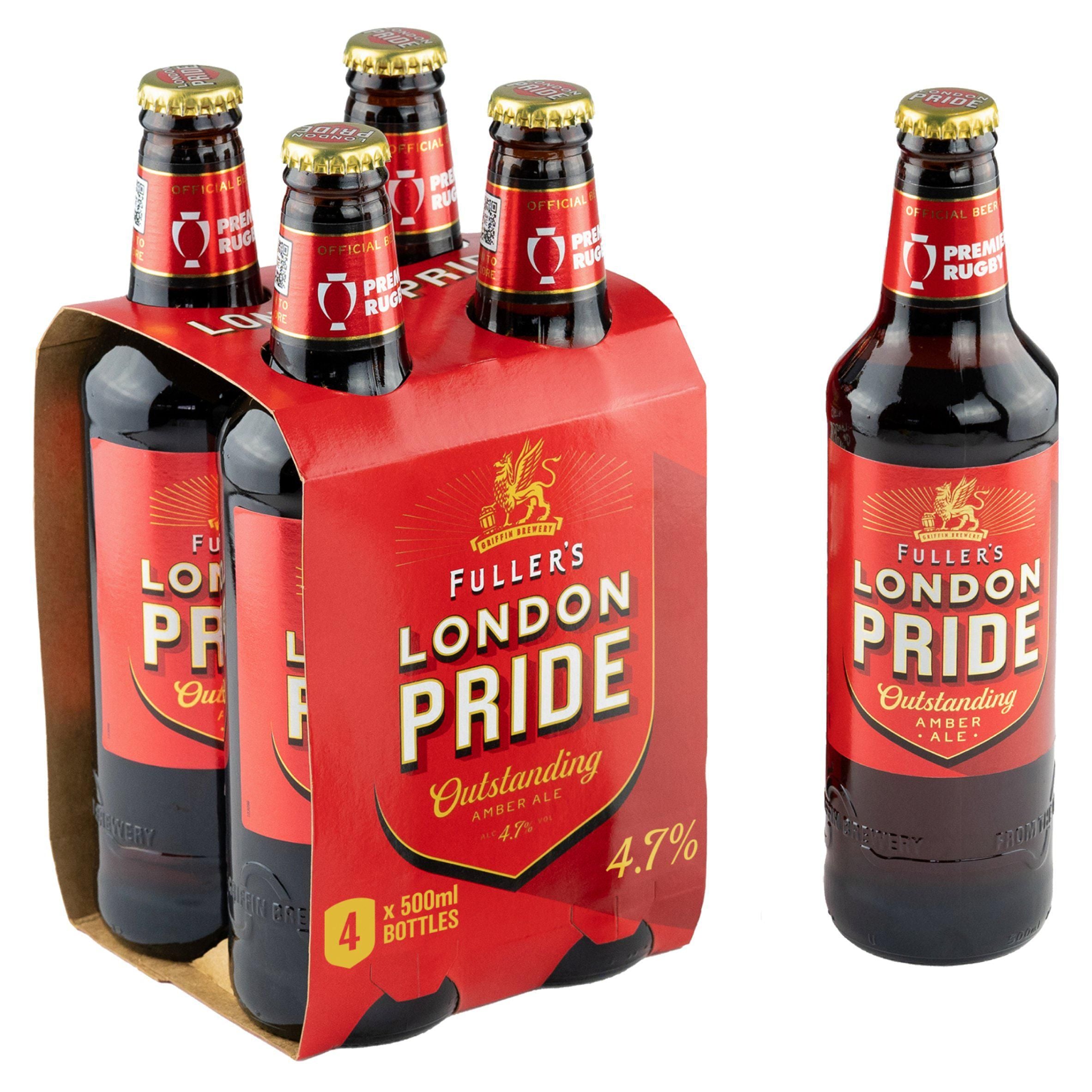 Fuller's London Pride 4.7% Amber Ale Beer Bottles 4x500ml GOODS Sainsburys   