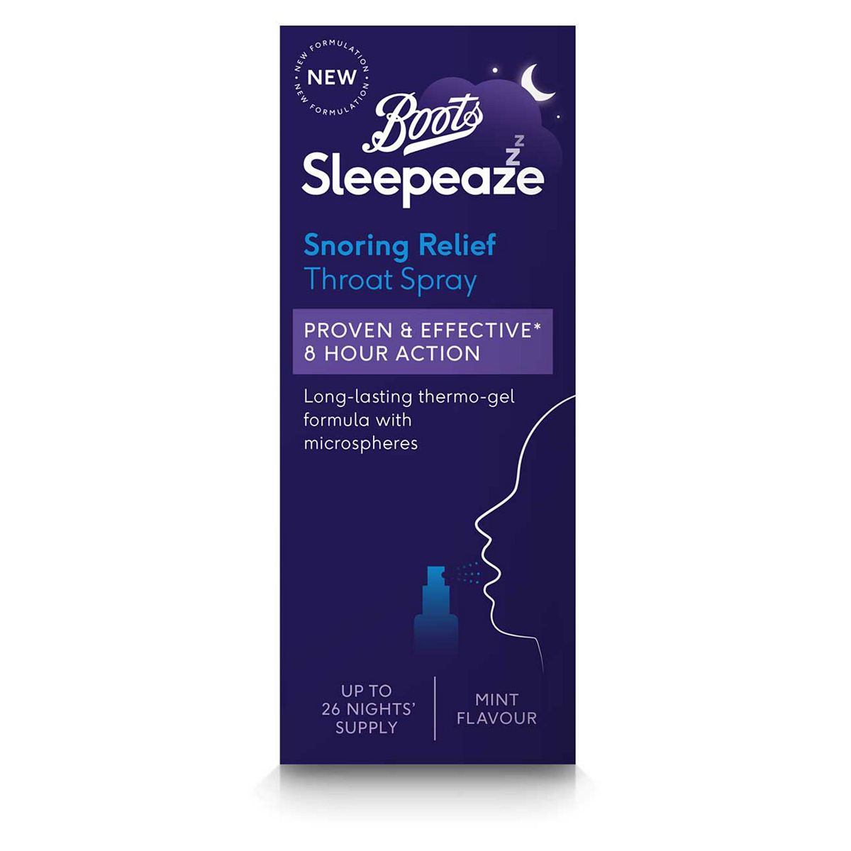 Boots Sleepeaze Snoring Relief Throat Spray - 14ml Vitamins, Minerals & Supplements Boots   