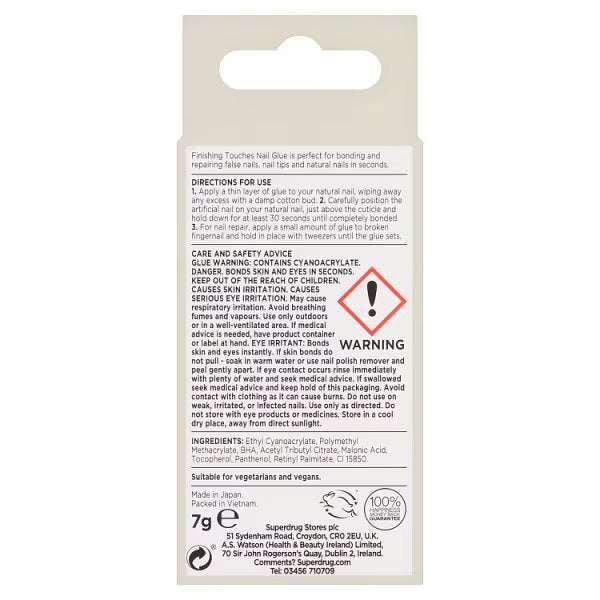 Superdrug Finishing Touches nail glue pink (British brand)