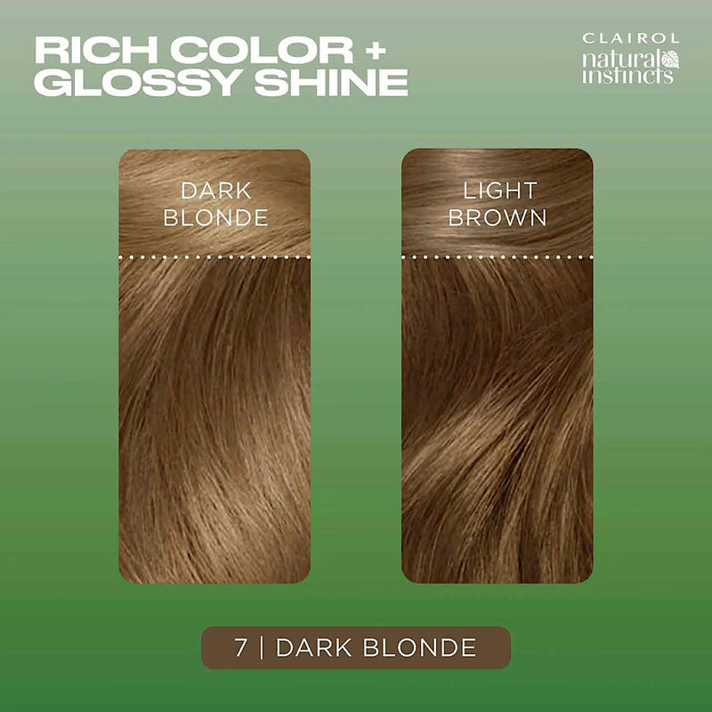 Clairol Natural Instincts Dark Blonde 7 hair colour, UK version