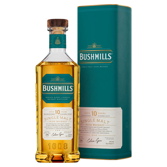 Bushmills Single Malt Irish Whiskey Aged 10 Years GOODS ASDA   