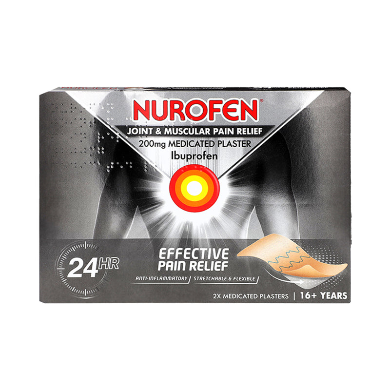 Nurofen medicated plasters 200mg 2 plasters (British brand)