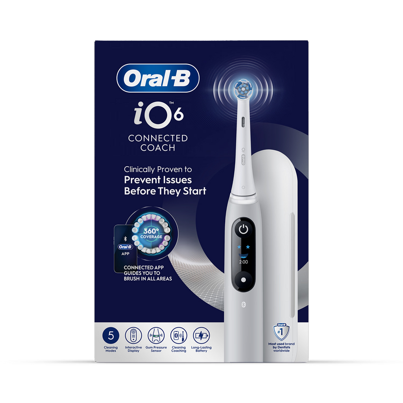 Oral-B iO 6 electric toothbrush grey, imported from the UK