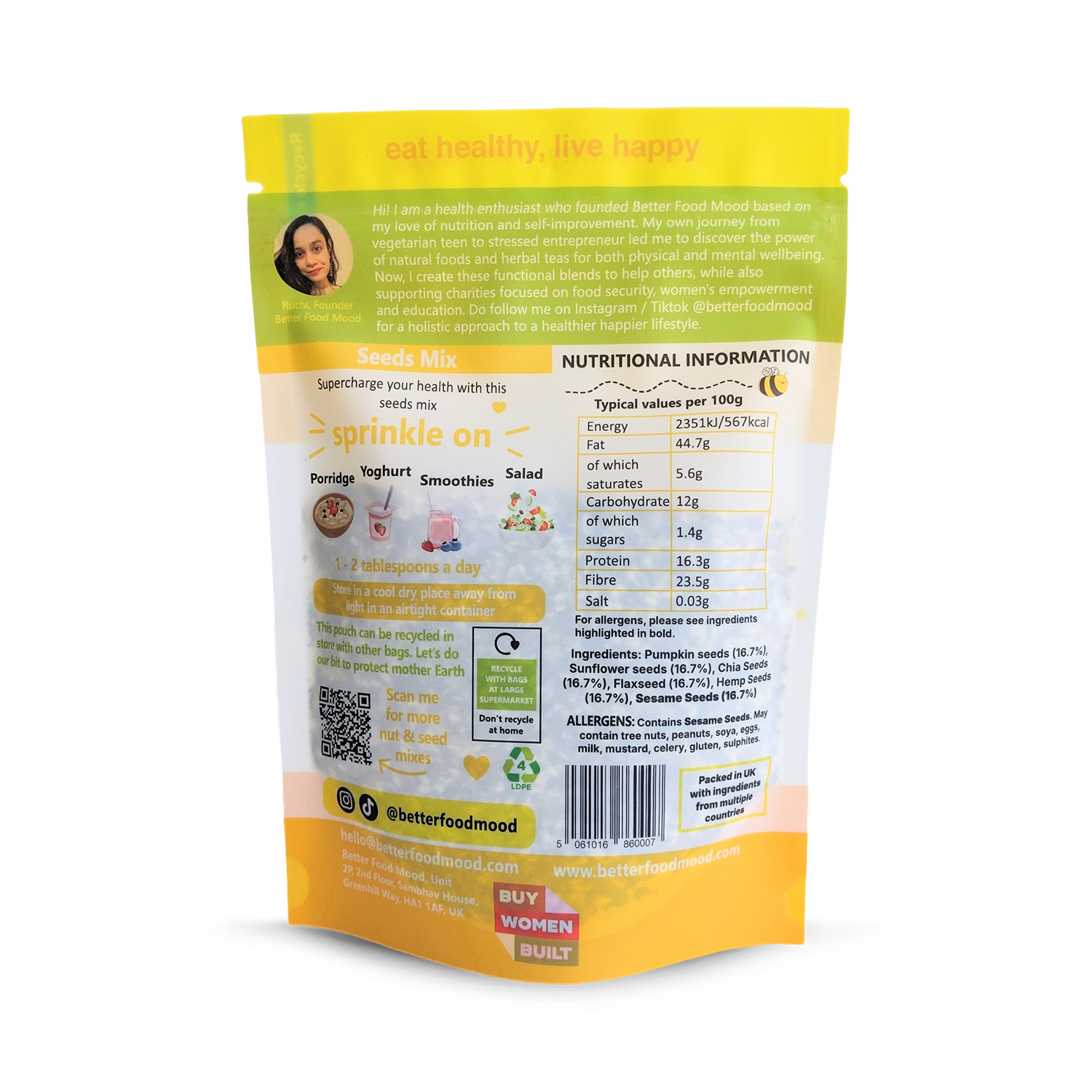 Omega Seeds Mix mixed seeds 180g - British product
