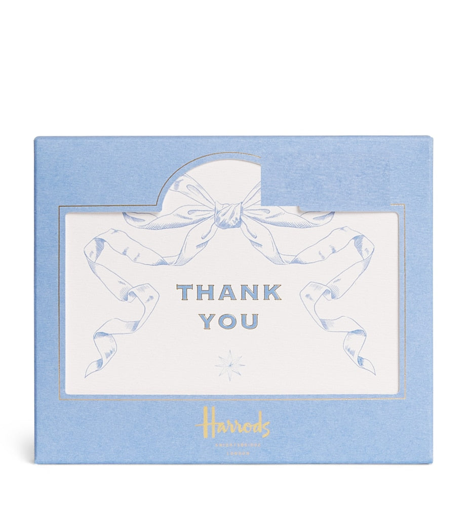 Harrods bow thank you cards pack of 8, UK version