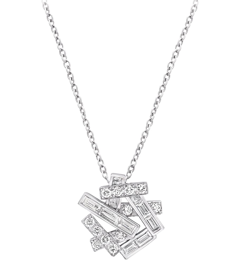 Graff white gold diamond pendant necklace 46cm - British product