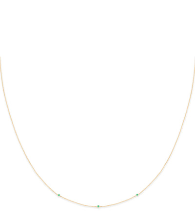 Harrods Astrid & Miyu Collier Charm en or jaune et émeraude - Acheter en ligne sur McGrocer