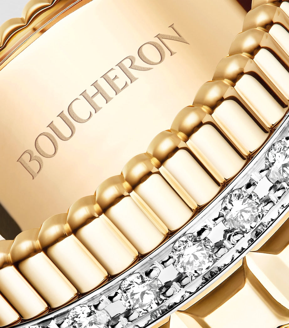 Boucheron Quatre yellow gold diamond ring (British brand)