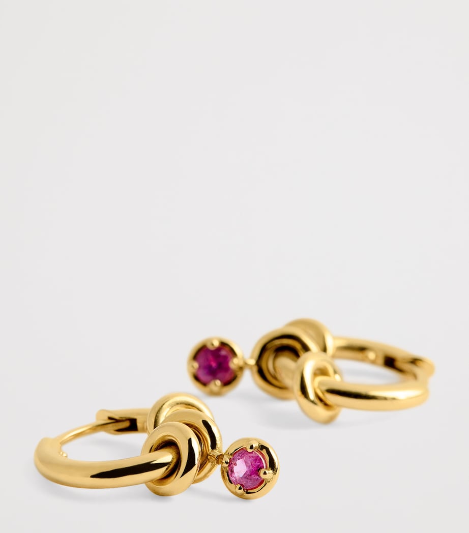 Spinelli Kilcollin Zahra hoop earrings 18kt gold pink sapphire, UK version