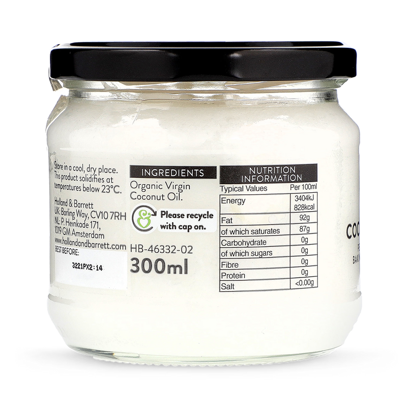 Holland Barrett Coconut Oil Organic Virgin 300ml, UK version
