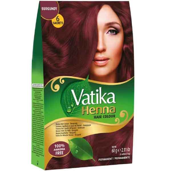 Dabur Vata henna permanent hair color burgundy - British product